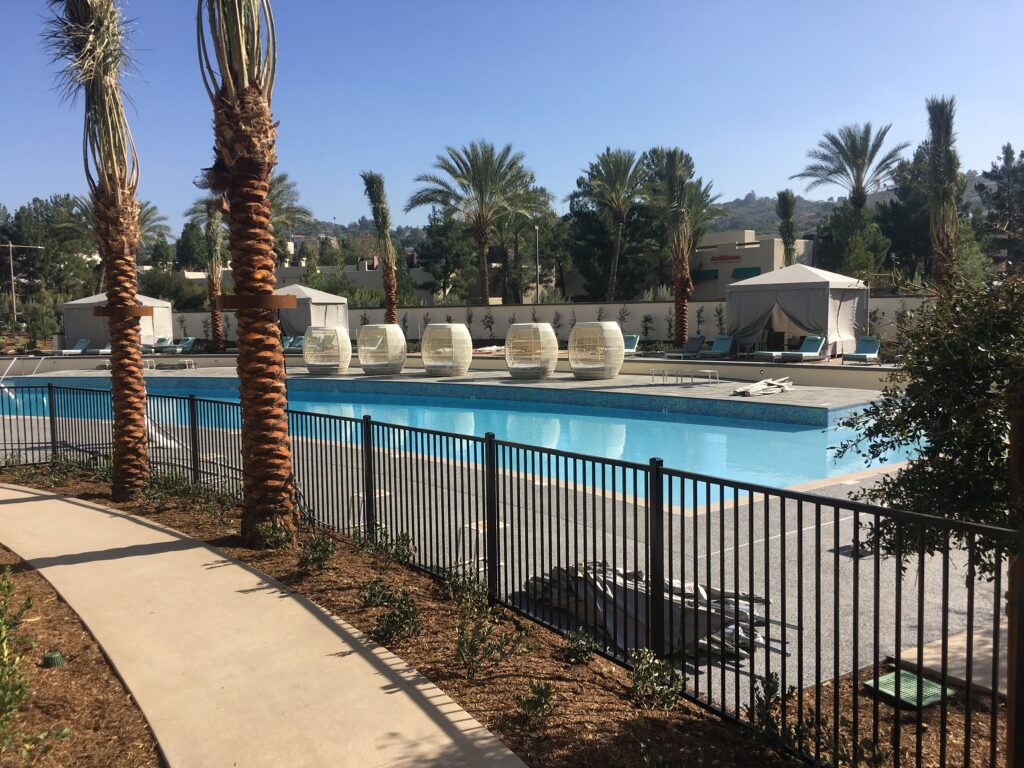 Standard ornamental iron fence by Alpine Fence Company.