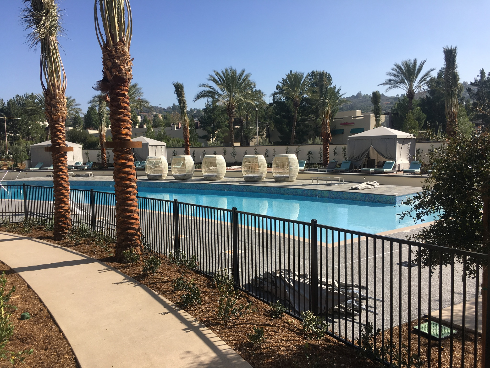 Standard ornamental iron fence by Alpine Fence Company.