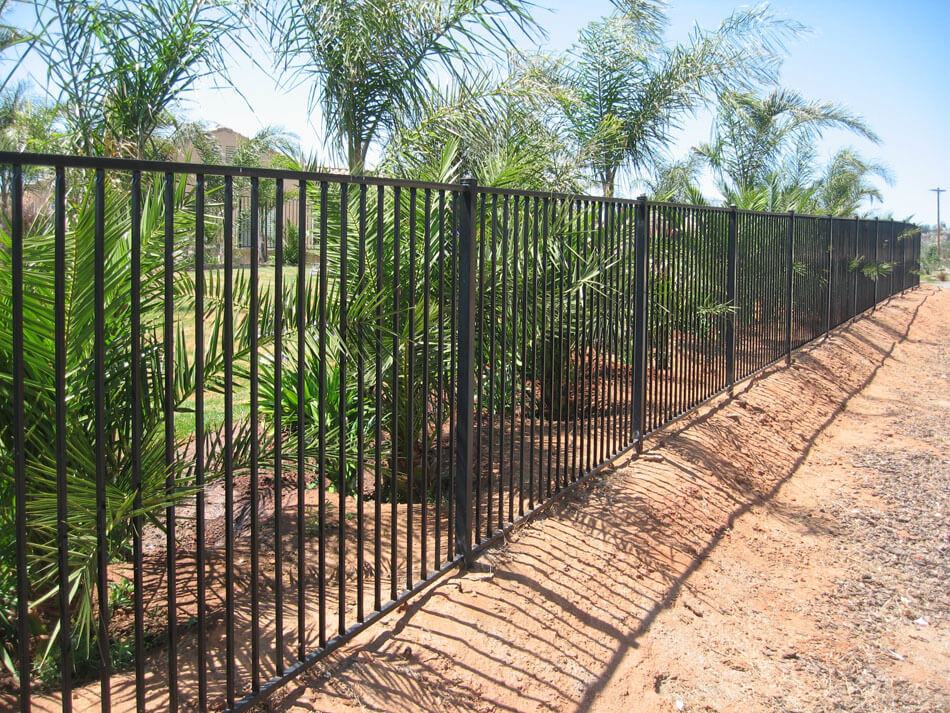 Standard ornamental iron fence by Alpine Fence Company.