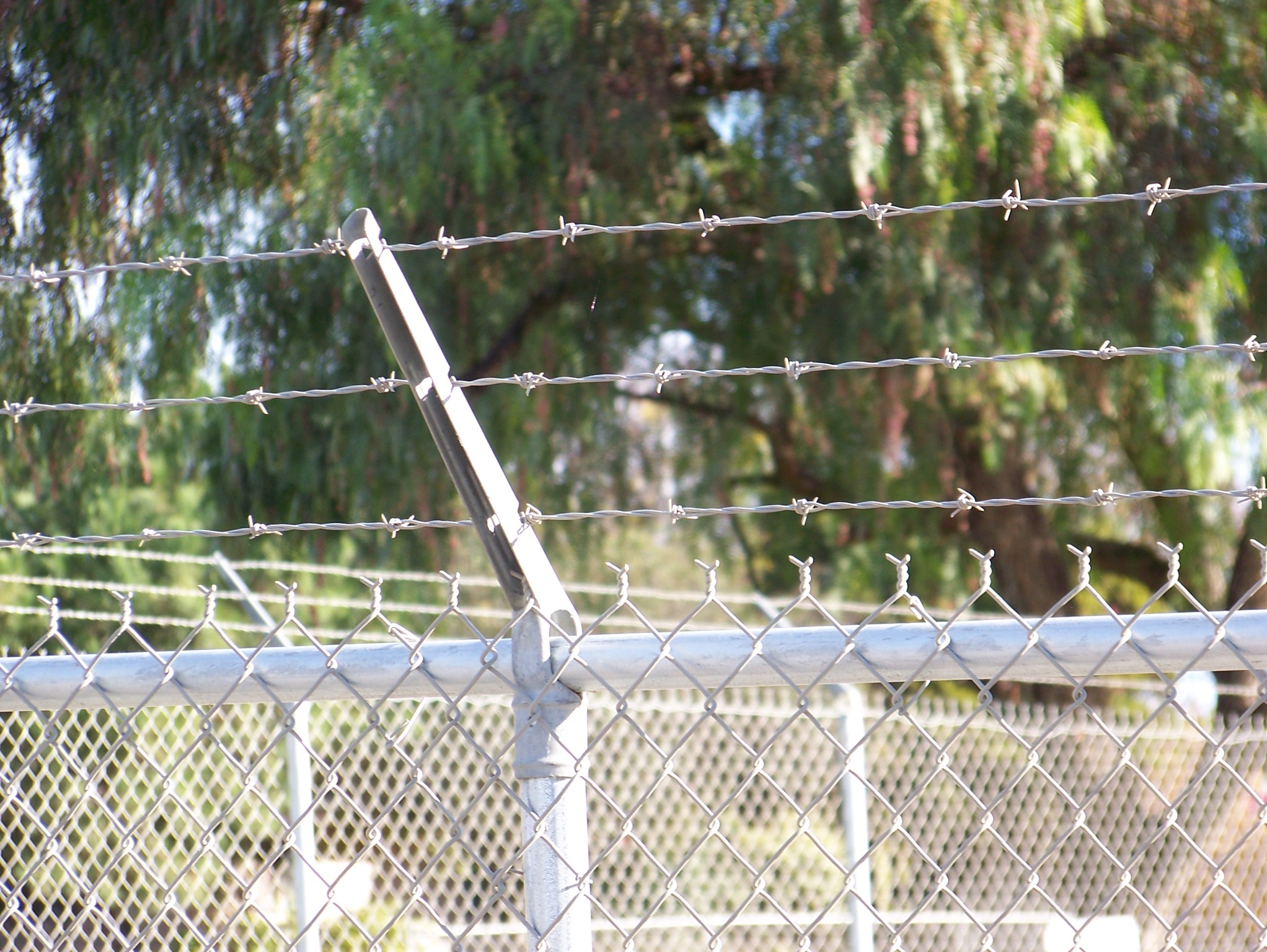 Commercial chain-link fence by Alpine Fence Company.