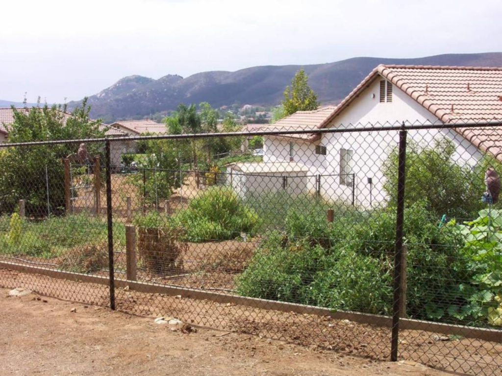 Secure brown chain-link fence